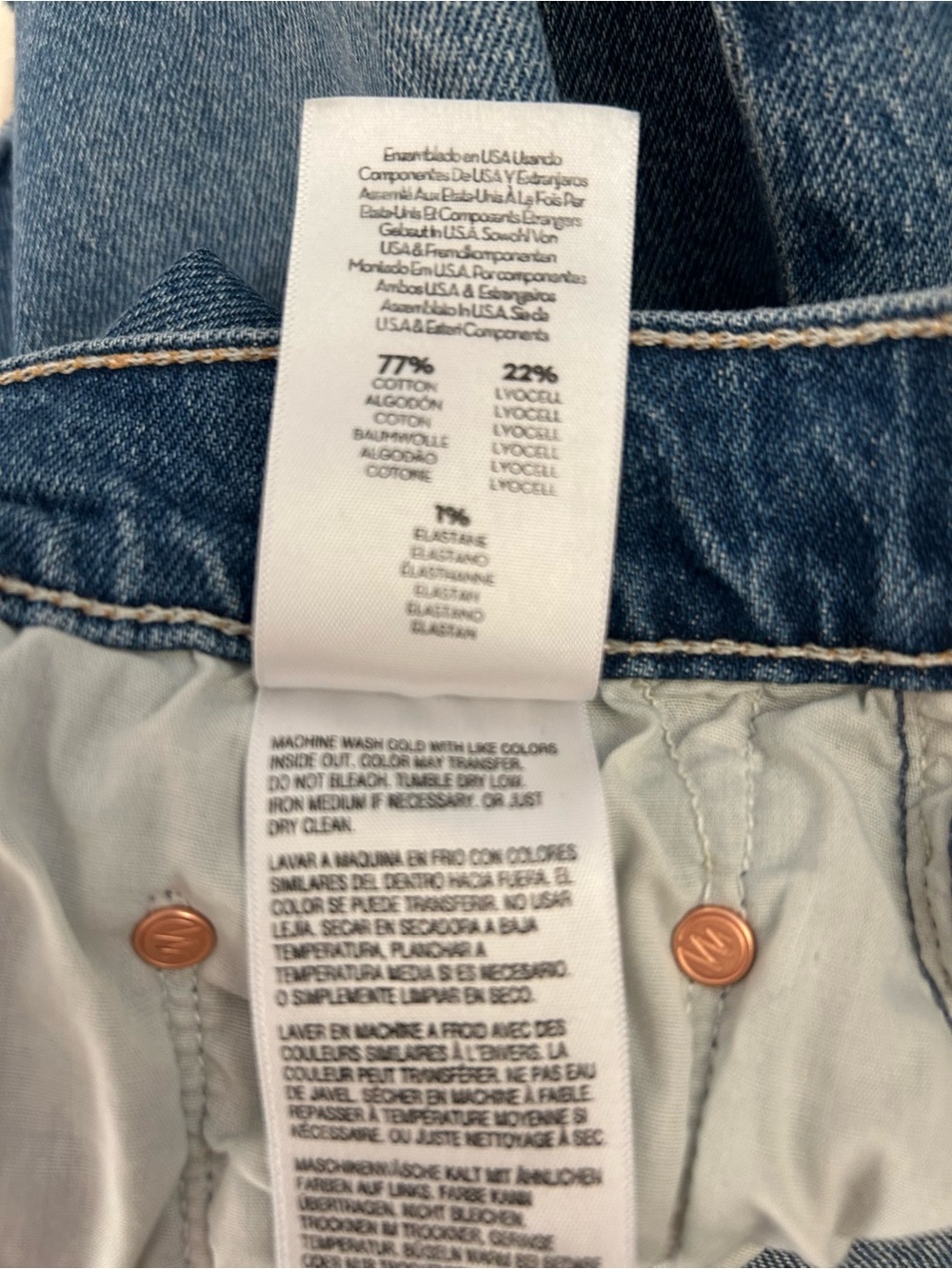 Mother The Tomcat Cutoff Denim Shorts in Thrill Seeker Size 28 - Picture 10 of 11